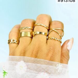SET DE ANILLOS FANTASIA DORADOS