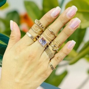 SET DE ANILLOS FANTASIA DORADOS