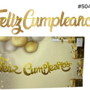 LETRAS FELIZ CUMPLEAÑOS DORADAS