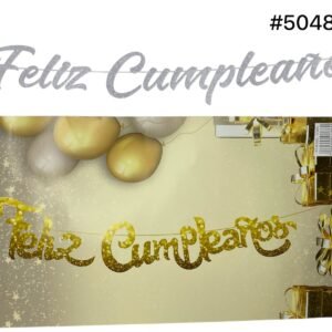 LETRAS FELIZ CUMPLEAÑOS PLATEADAS