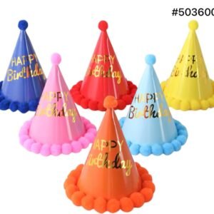 GORRO PARA CUMPLEAÑOS CON POMPÓN