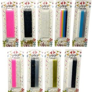 VELAS DE CUMPLEAÑOS DE 6 PIEZAS 13X0.58 CM