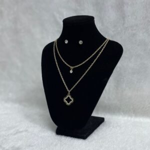 Set Cadena Doble + Arete (Fantasia)