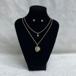 Set Cadena doble + Arete (Fantasía)