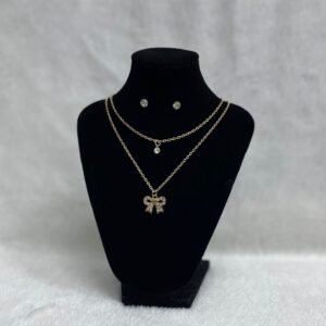 Set Cadena doble + Arete (Fantasía)