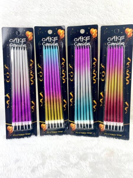 VELAS PARA CUMPLEAÑOS COLORES DEGRADADOS