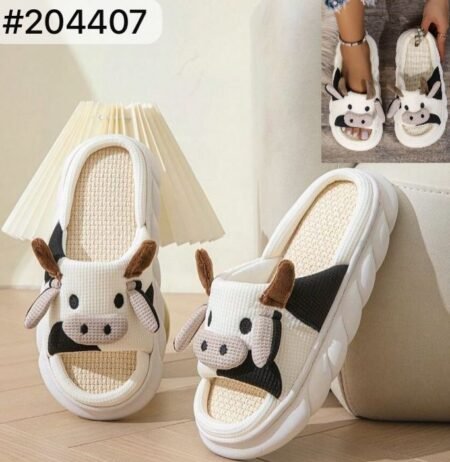PANTUFLA DE ALGODÓN DE VACA