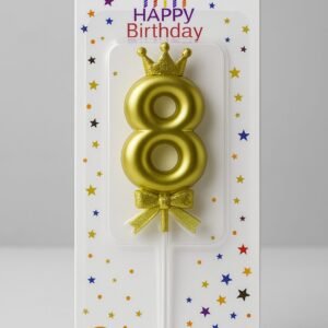 VELA NUMEROS CON CORONA, 8,5CM