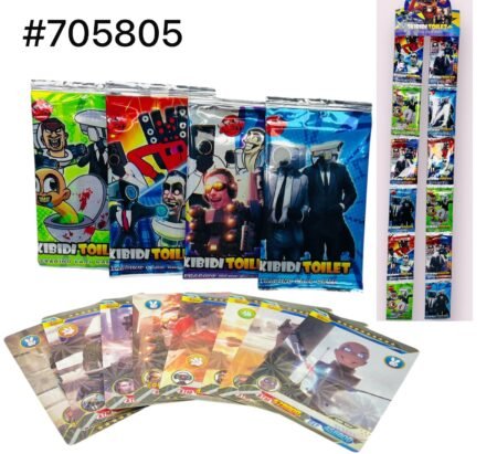 Ristra de Tarjetas Skibidi Toilet (12 paquetitos )