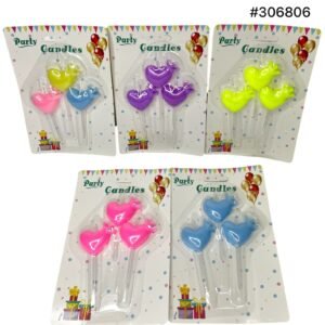 SET DE VELAS 3 CORAZONES CON CORONA