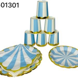 SET DE FIESTA PLATOS,VASOS Y PAPEL Y SERVILLETAS