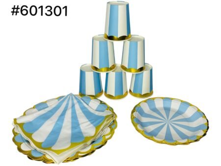SET DE FIESTA PLATOS,VASOS Y PAPEL Y SERVILLETAS