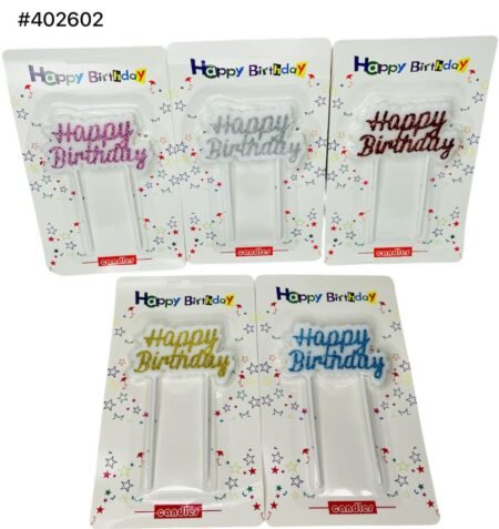 VELA HAPPY BIRTHDAY CON GLITTER