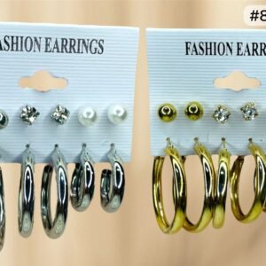 SET DE ARETES DORADOS/ PLATEADOS