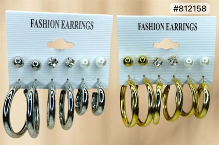 SET DE ARETES DORADOS/ PLATEADOS