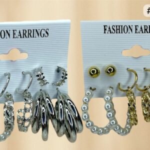 SET DE ARETES DORADOS/ PLATEADOS