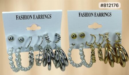 SET DE ARETES DORADOS/ PLATEADOS