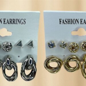 SET DE ARETES DORADOS/ PLATEADOS