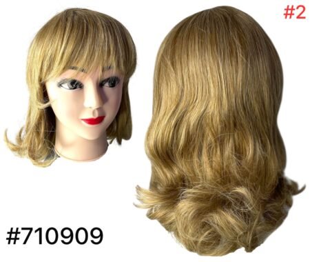 peluca rubia corta con pava 2x1