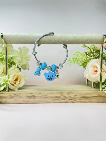 Pulsera Pandora Plateada osito celeste
