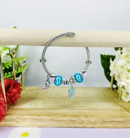 Pulsera Estilo Pandora luna y osito
