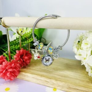 Pulsera Estilo Pandora Reloj y conejito