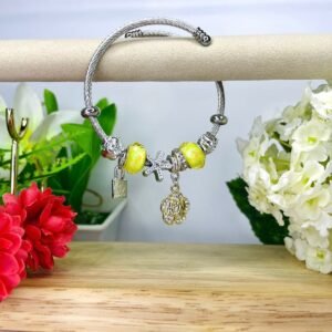 Pulsera Pandora flor y candado