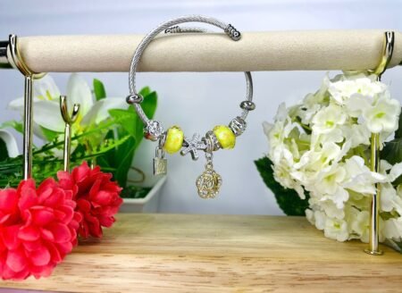 Pulsera Pandora flor y candado