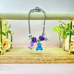 Pulsera Estilo Pandora Osito y mariposa