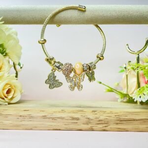 Pulsera Pandora con mariposas doradas