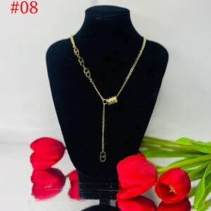Cadena de acero dorada