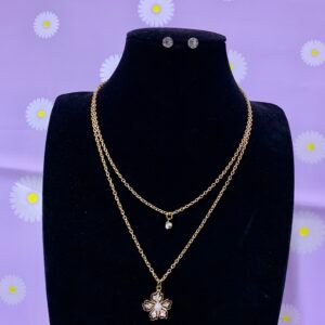 cadena doble flor fantasia