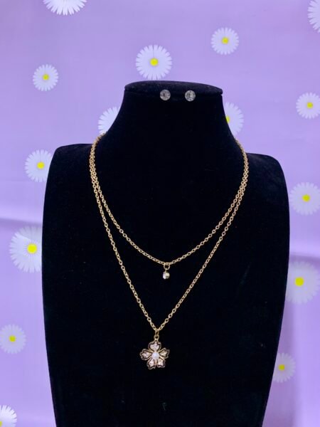 cadena doble flor fantasia