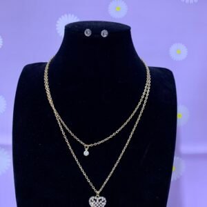 cadena doble corazon fantasia