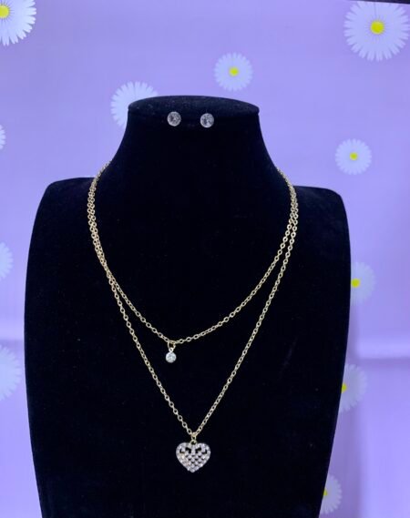 cadena doble corazon fantasia