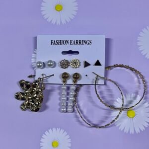 Set de aretes de fantasia dorados