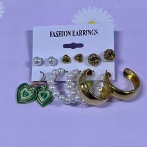 set de aretes de fantasia dorados
