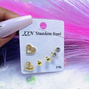 Set de aretes dorado