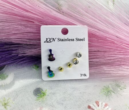 Set de aretes tornasol guitarra