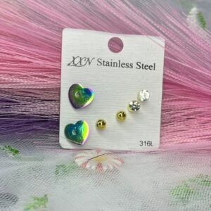 set de arete tornasol love