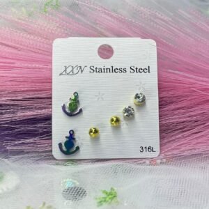 Set de aretes tornasol ancla
