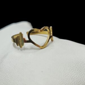 Anillo ajustable de acero Corazon