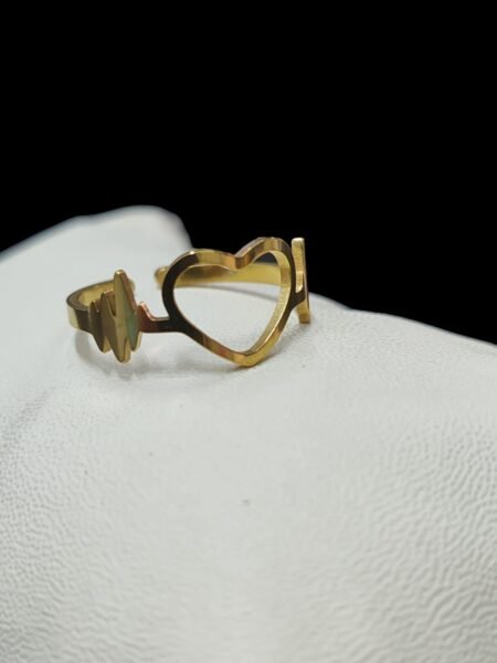 Anillo ajustable de acero Corazon