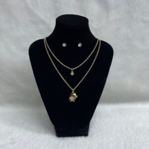 Set Cadena doble + Arete (Fantasía)