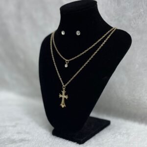 Set Cadena doble + Arete (Fantasía)