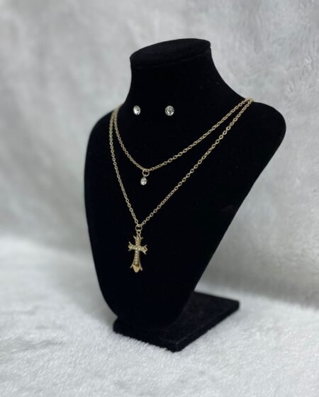 Set Cadena doble + Arete (Fantasía)