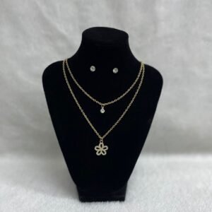 Set Cadena doble + Arete (Fantasía)