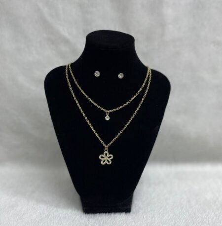 Set Cadena doble + Arete (Fantasía)
