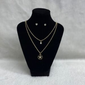 Set Cadena doble + Arete (Fantasía)