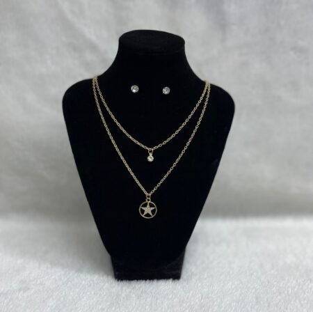 Set Cadena doble + Arete (Fantasía)